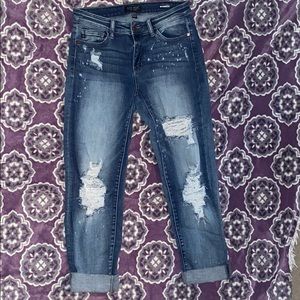 Judy Blue bleach splatter distressed